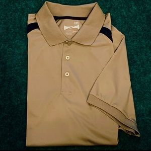 NWT Zorrel Syntrel Tan & Black Golf Polo Shirt XL‎